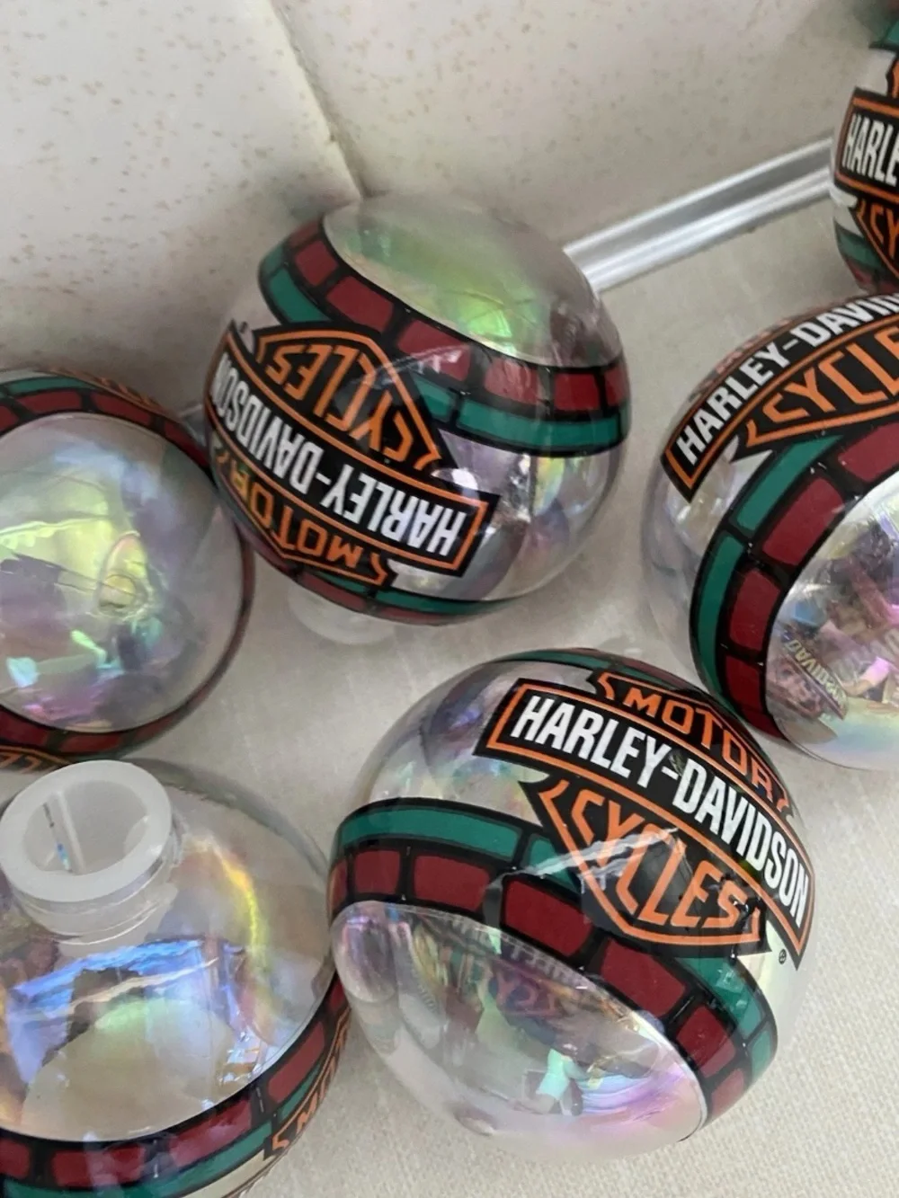 Harley Davidson Christmas Bulb Covers Lot Of 6